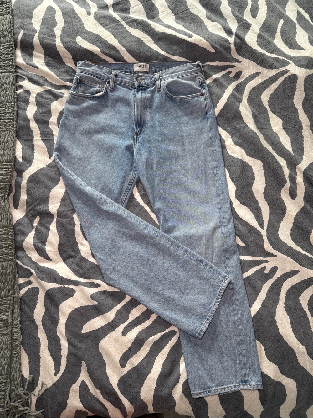 AGOLDE women’s straight leg light wash denim jeans - Picture 7 of 7